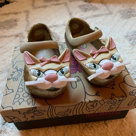 Mini Melissa ultra girl cat Mary Jane flat - size 5 - Picture 2 of 6